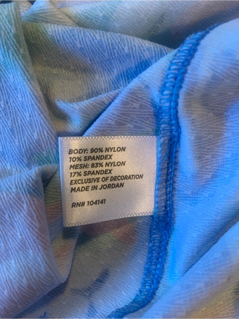 Walter Hagen P11 UV Protection Quarter Zip Blue Gouache Floral XXL NWOT - Picture 6 of 6